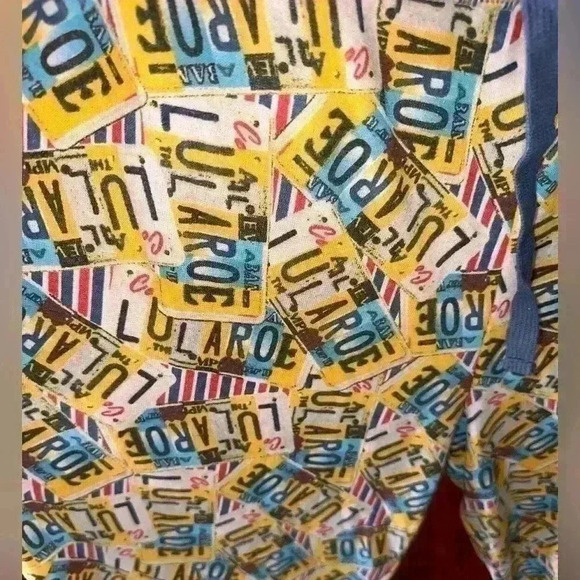 Lularoe 2X license plate Jax joggers NWT. Elastic bottom , drawstring & pockets. - Picture 4 of 12